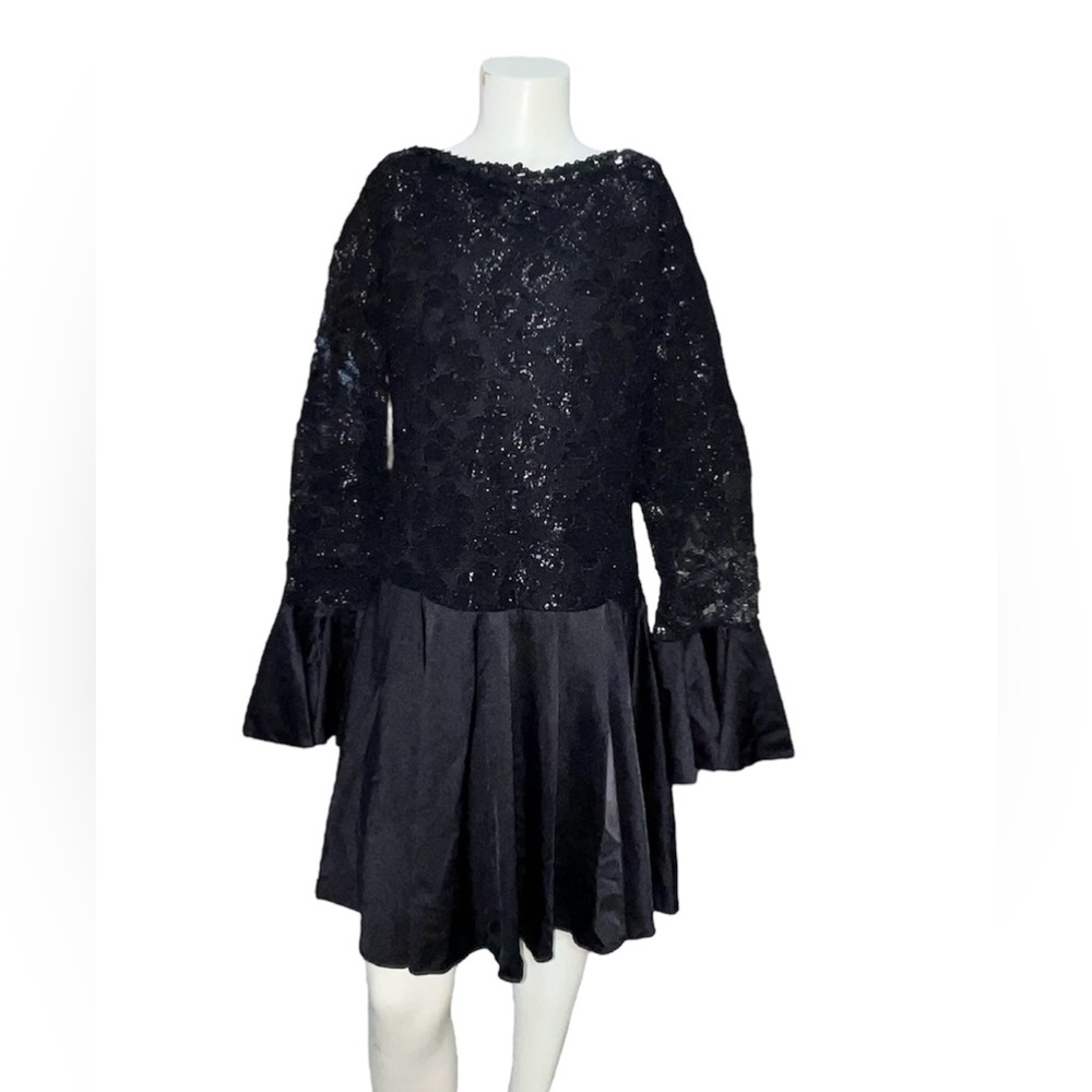 Leo's Dancewear Black Sequin Leotard Dance Gem